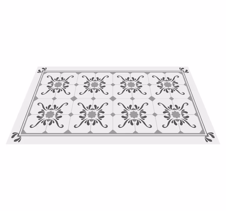 Gray "soleil" tile carpet - TenStickers