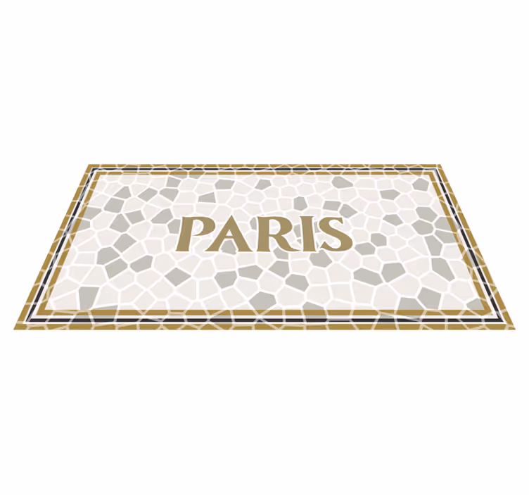 Paris Honeycomb Pattern custom vinyl rug - TenStickers