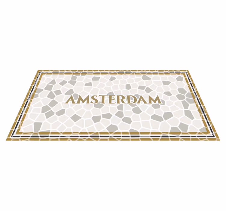Amsterdam Mosaic mosaic vinyl rug - TenStickers