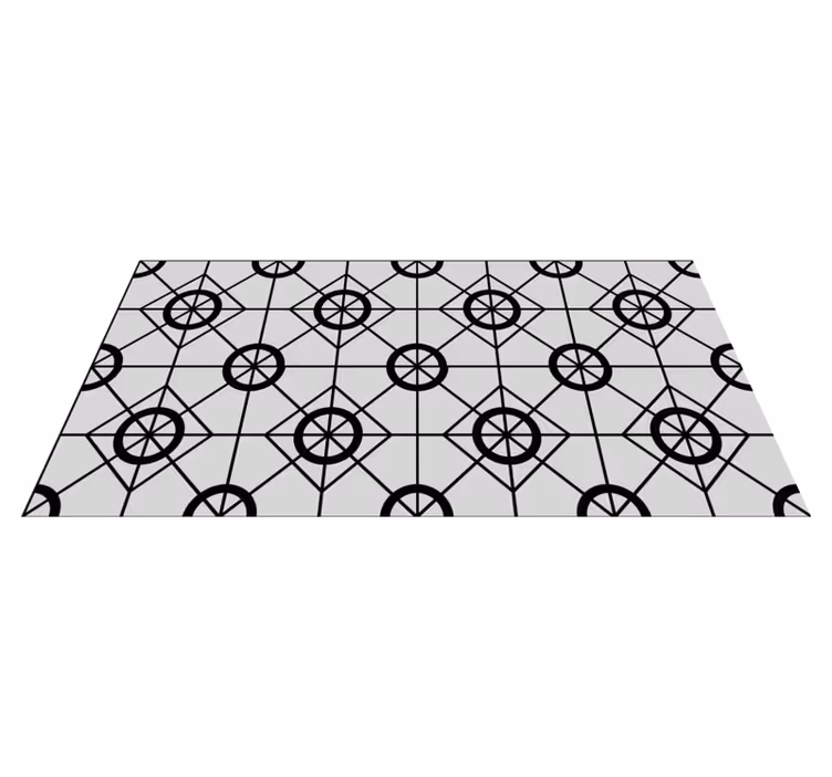 Geometric vinyl rug with geometric vinyl design - TenStickers