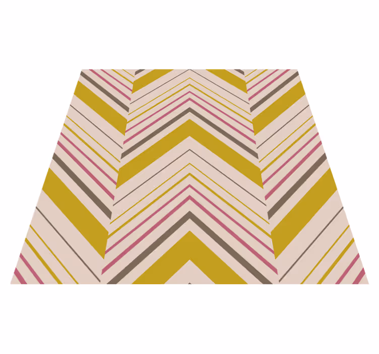 Chevron Stripes striped vinyl rug - TenStickers