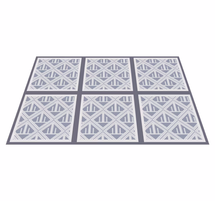 Geometric vinyl rug geometric pattern array - TenStickers