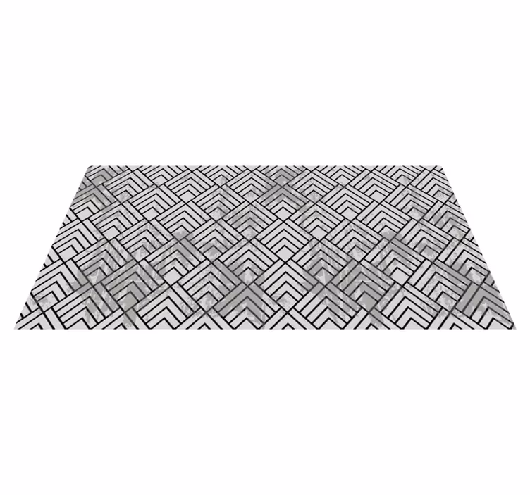 Geometric chevron pattern vinyl rug - TenStickers