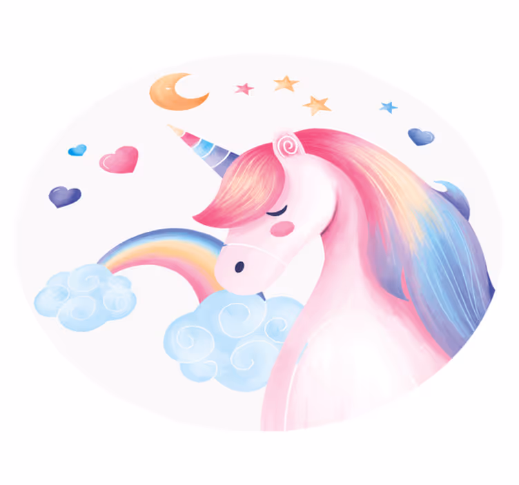 Unicorn Fantasy vinyl rug - TenStickers