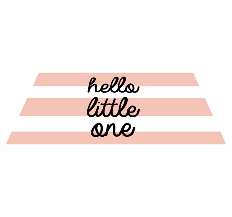 Nursery vinyl rug nursery striped welcome - TenStickers