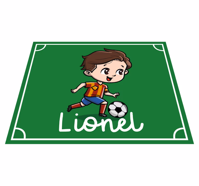 Customizable Soccer custom vinyl rug - TenStickers