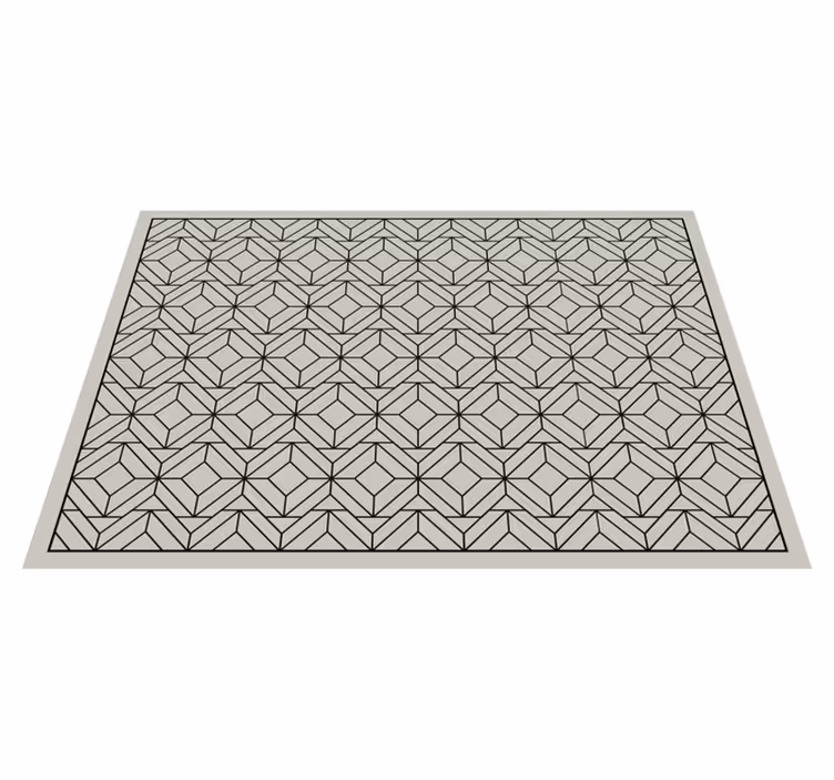 Geometric Bath Mat vinyl rug bathroom - TenStickers