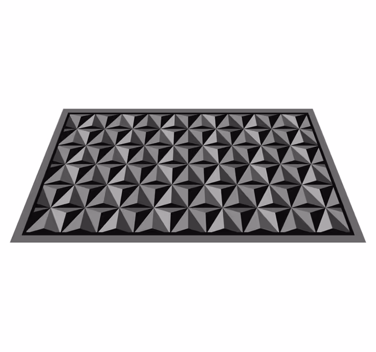 Geometric vinyl rug with geometric designs - TenStickers