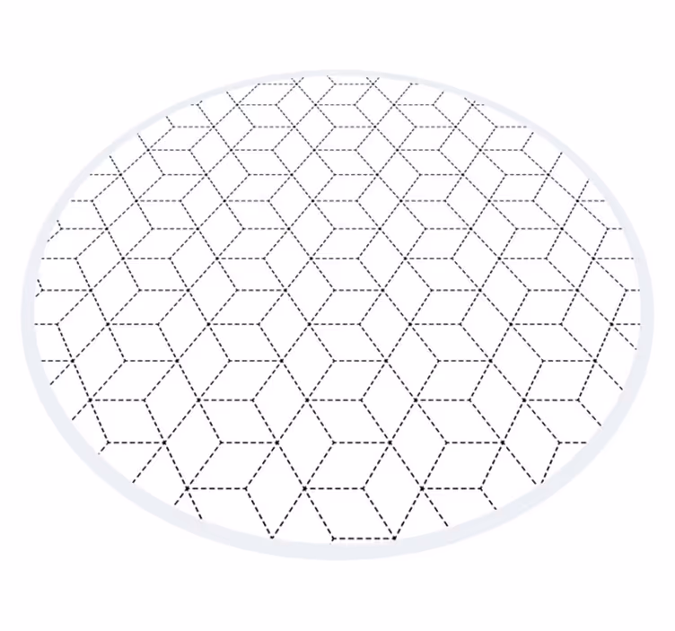 Geometric vinyl rug hexagonal outline design - TenStickers
