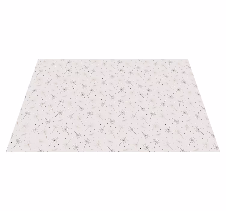 Scandinavian style thin grass floral rug - TenStickers