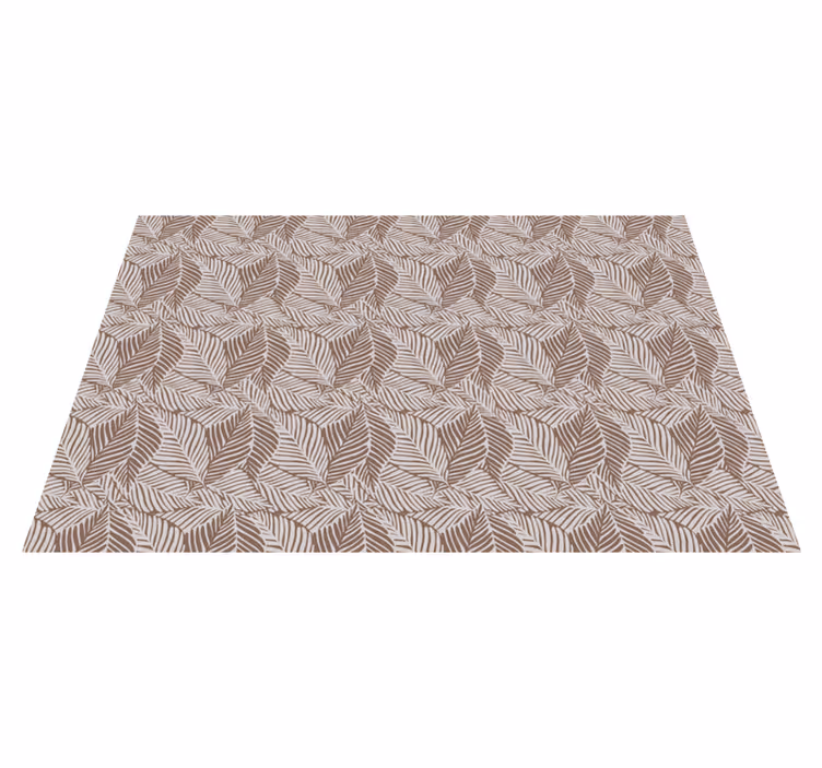 Leaf Patterned Surface vinyl rug flowers - TenStickers