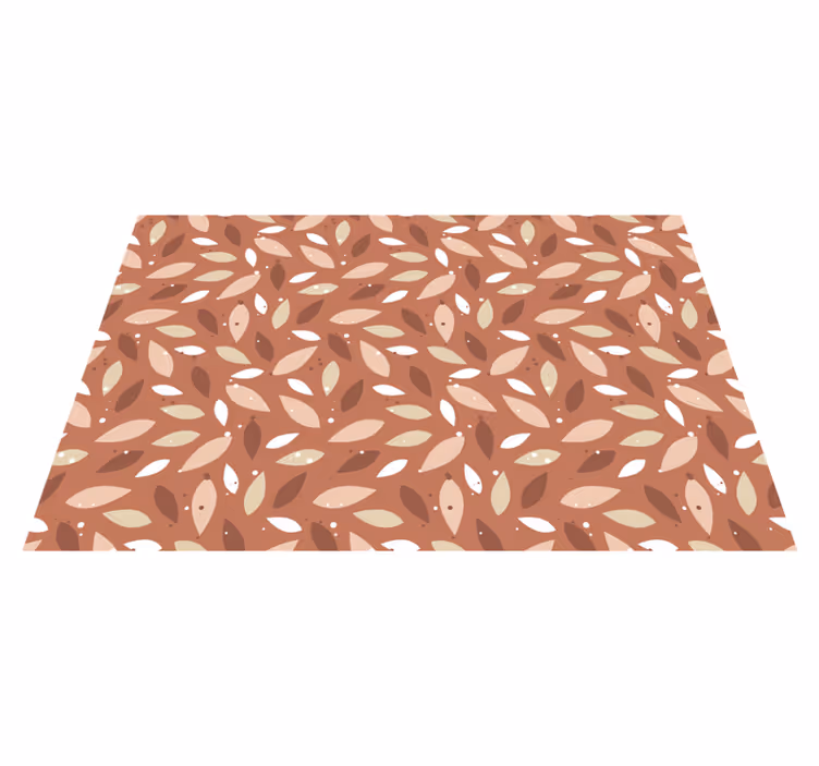 Leafy Pattern vinyl rug flowers - TenStickers