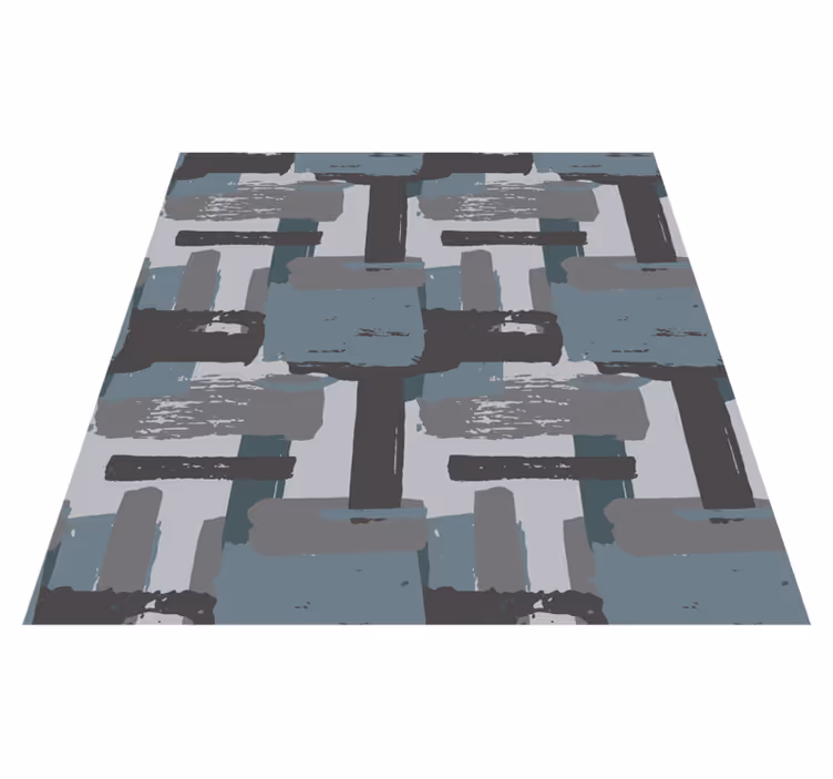 Abstract Collage mosaic vinyl rug - TenStickers