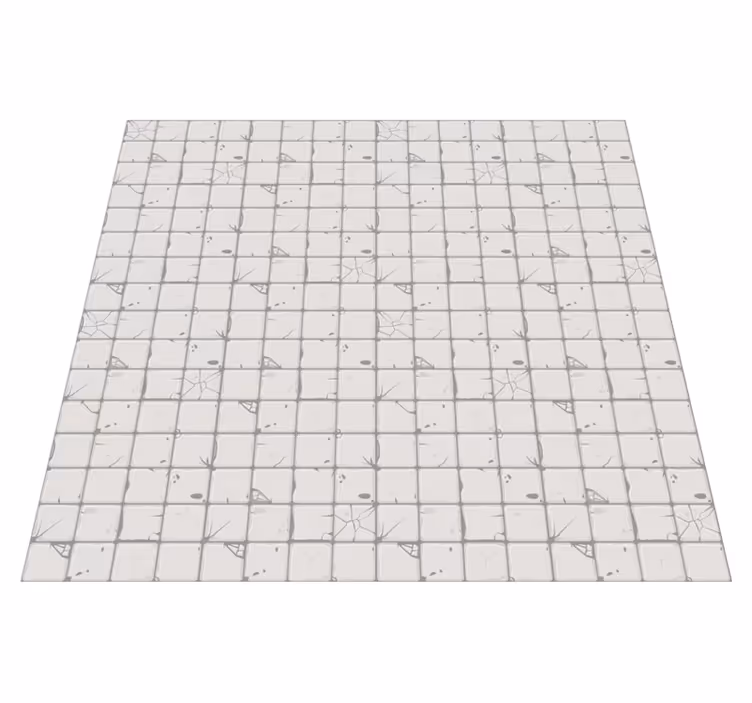 Old White Tile Wall vinyl rug bathroom - TenStickers