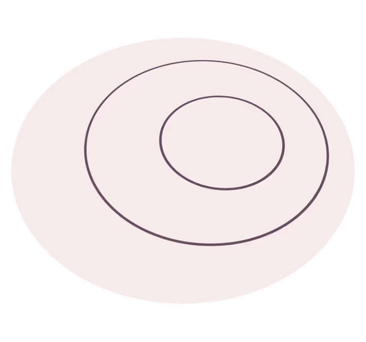 Sleek Round Arrangement minimalist vinyl rug - TenStickers
