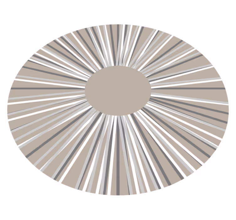 Geometric vinyl rug geometric burst circular design - TenStickers