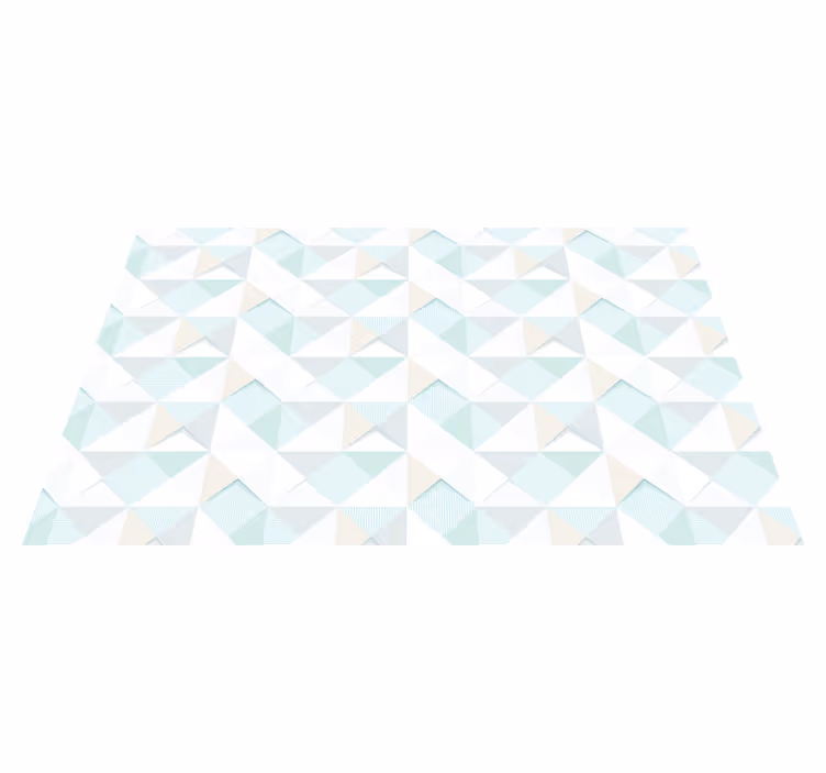 Geometric vinyl rug with pattern overlay - TenStickers