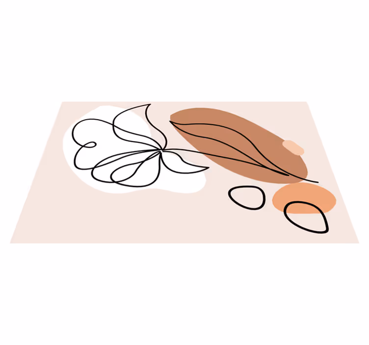Abstract Floral Pattern vinyl rug flowers - TenStickers