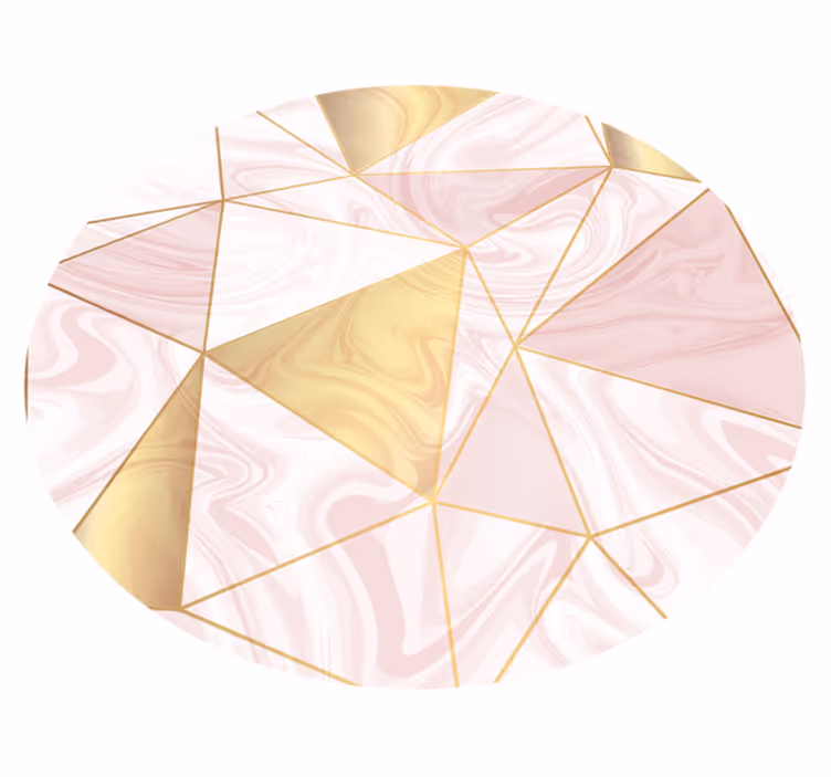 Geometric Pastel Tiling geometric vinyl rug - TenStickers