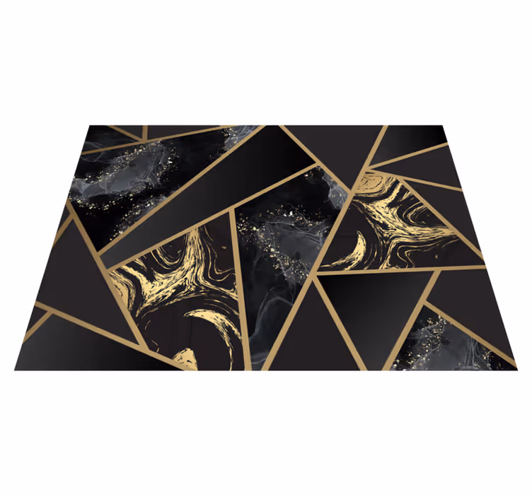 Geometric vinyl rug geometric marble fusion - TenStickers