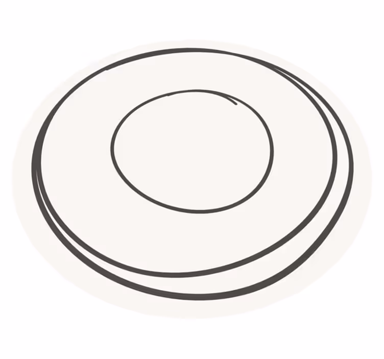 Minimalistic rose circle line pattern rug - TenStickers