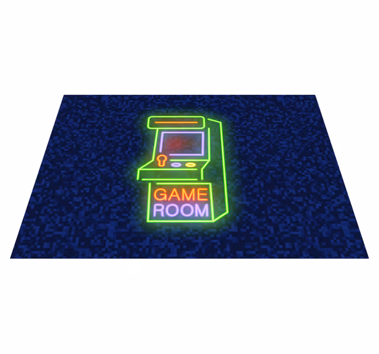 Game Room Glow teenage bedroom vinyl rug - TenStickers