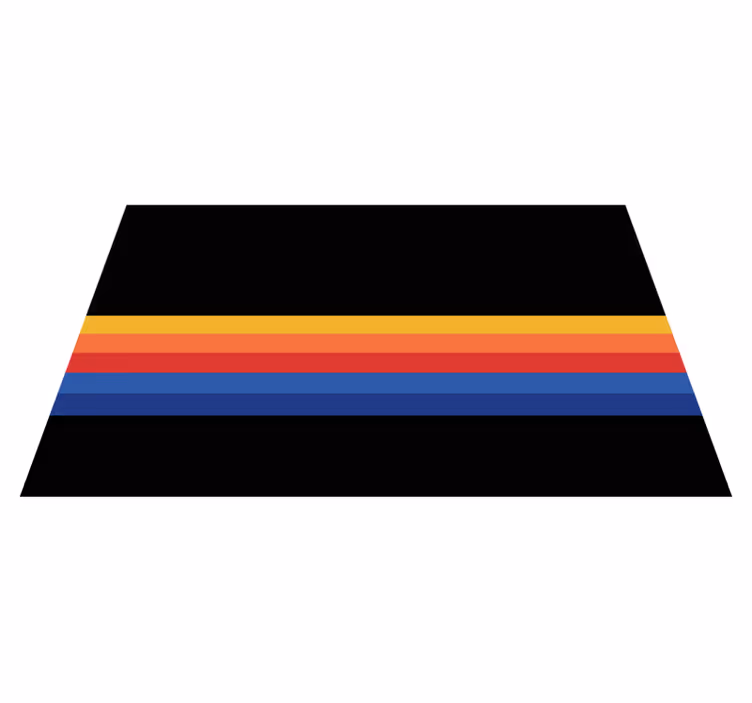 Striped vinyl rug minimalist striped accent - TenStickers