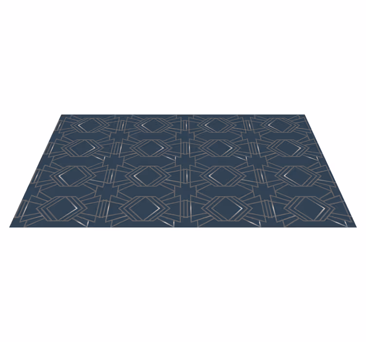 Geometric vinyl rug geometric patterned ground cover - TenStickers