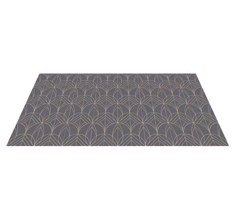 Geometric vinyl rug in grey geometric pattern - TenStickers