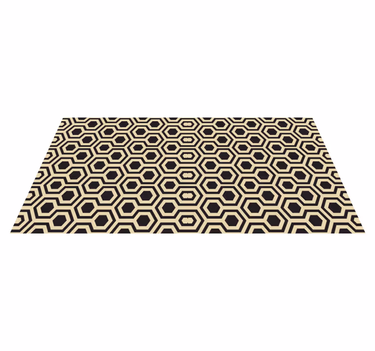 Geometric vinyl rug geometric hexagonal pattern - TenStickers