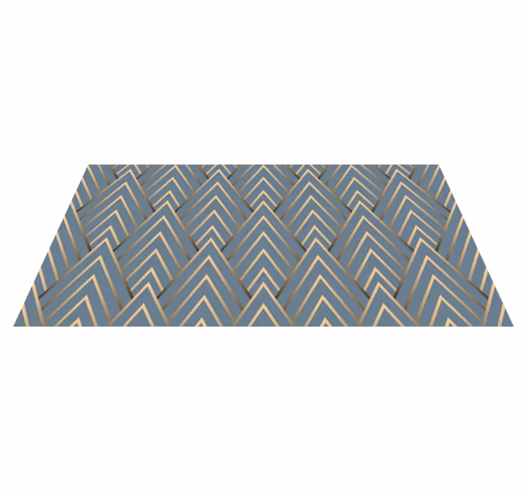 Geometric vinyl rug in chevron pattern - TenStickers