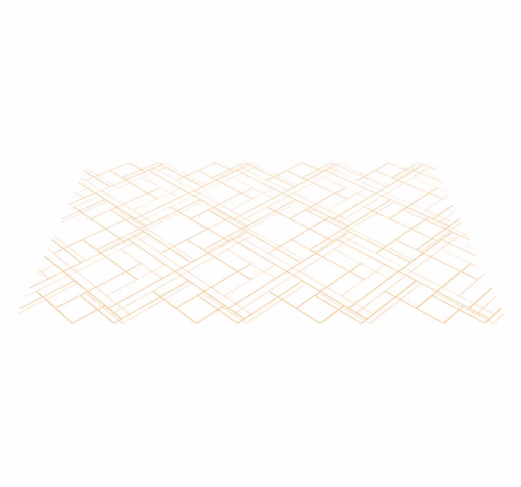 Golden irregular lines over white room rug - TenStickers