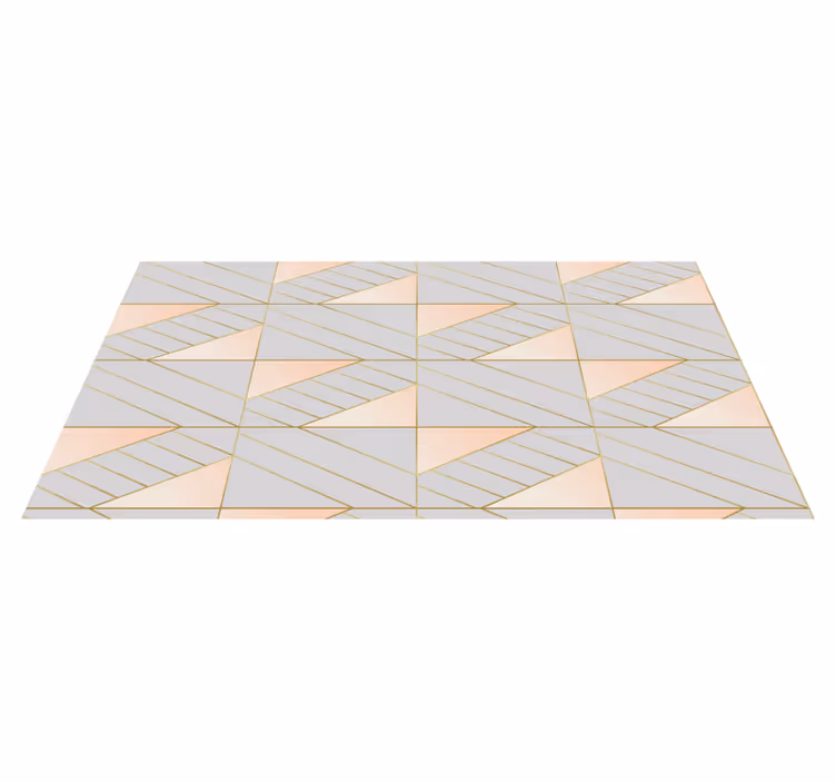 Geometric patterned geometric vinyl rug - TenStickers
