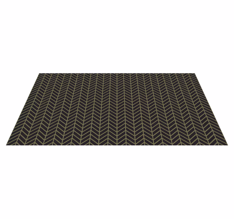 Striped vinyl rug herringbone striped design - TenStickers