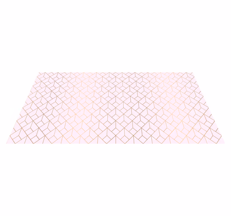 Geometric vinyl rug geometric cube design - TenStickers