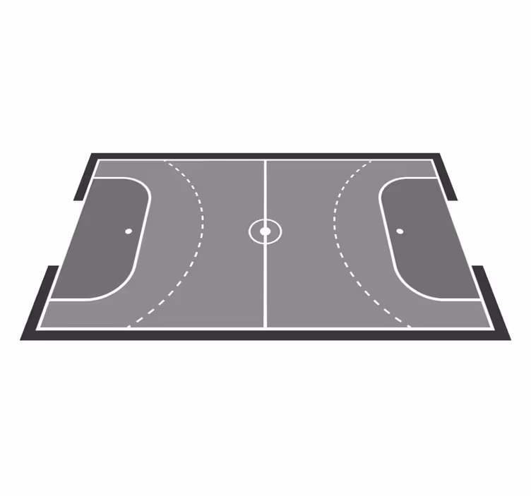 Handball court design vinyl rug gaming - TenStickers