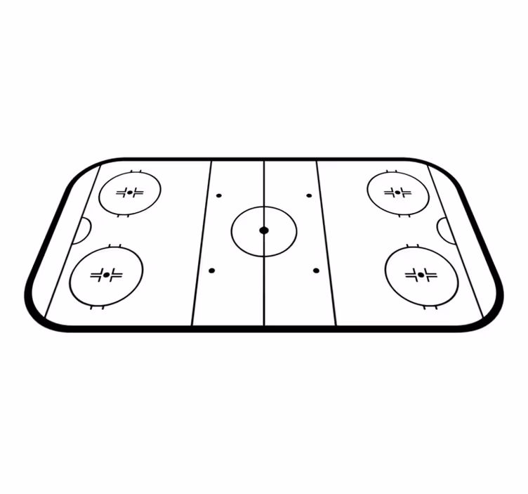 Ice hockey rink vinyl rug gaming - TenStickers