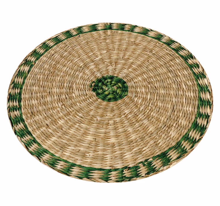 Woven round texture vinyl wood flooring - TenStickers