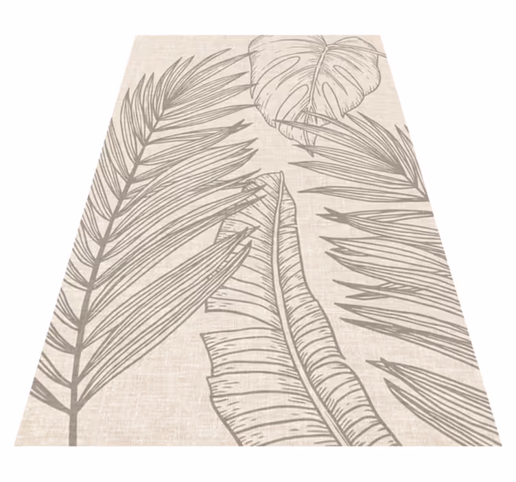 Tropical Effect floral vinyl rug - TenStickers
