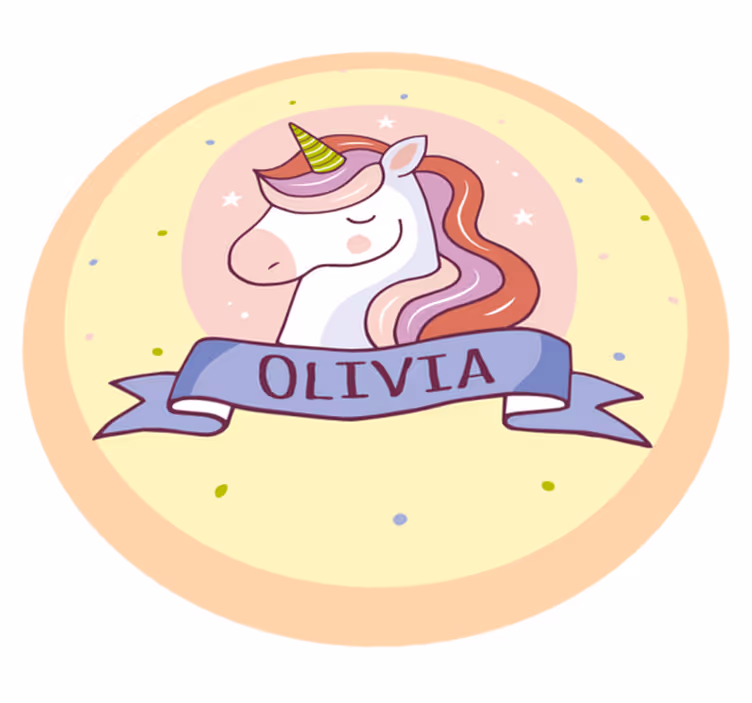 Magical unicorn vinyl rug - TenStickers