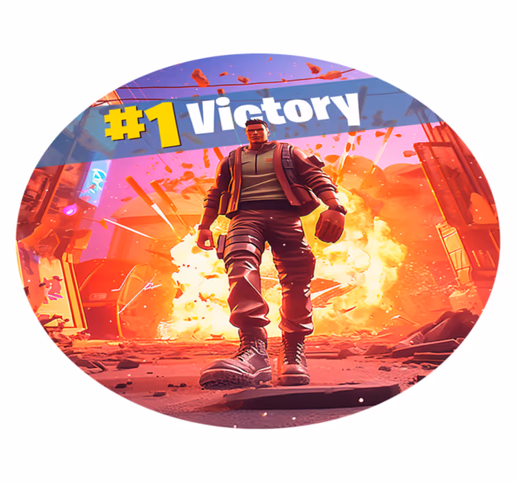 Videogame soldier victory bedroom rug - TenStickers