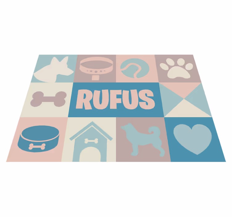 Dogs personalized animal vinyl carpet - TenStickers