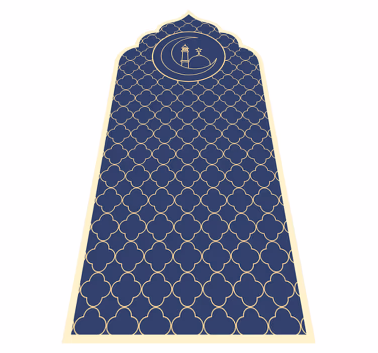 Blue pattern vinyl floor rug - TenStickers