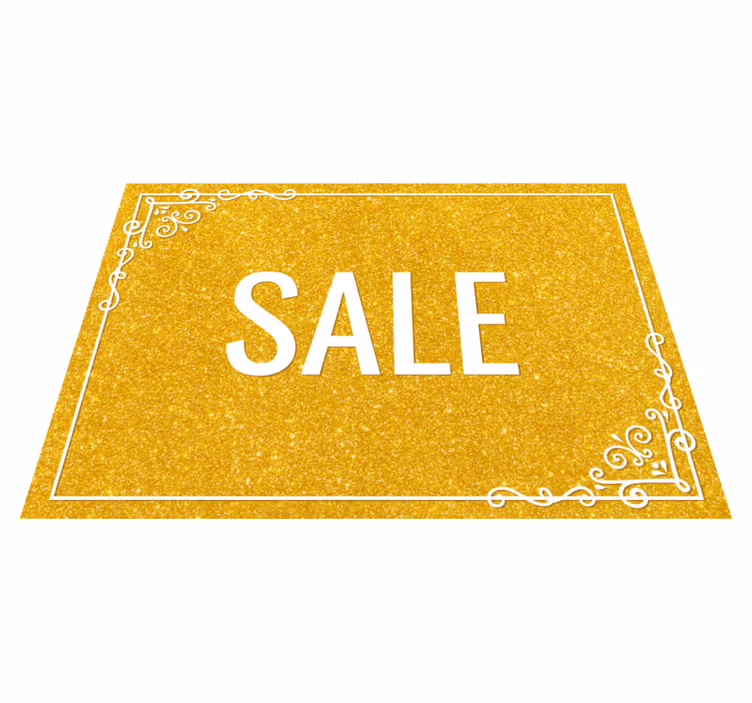 Sale golden glitter texture  rectangular rug - TenStickers