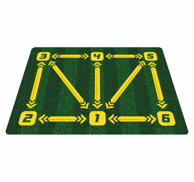 Football training rectangular carpet - TenStickers