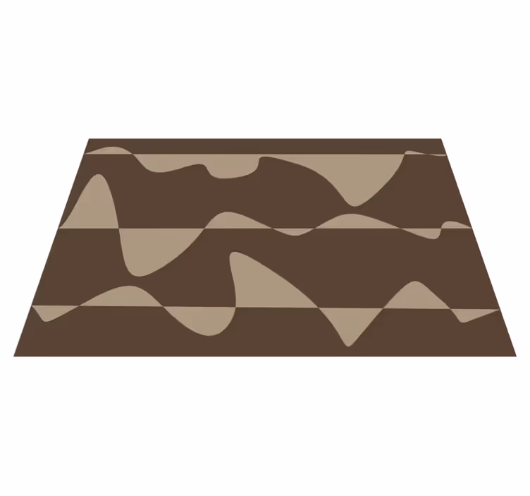 Abstract Brown Pattern Kitchen Mat - TenStickers