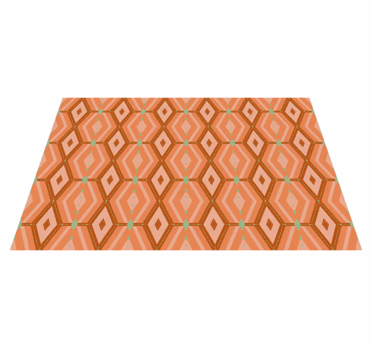 Geometric vinyl rug in harmonious patterns - TenStickers