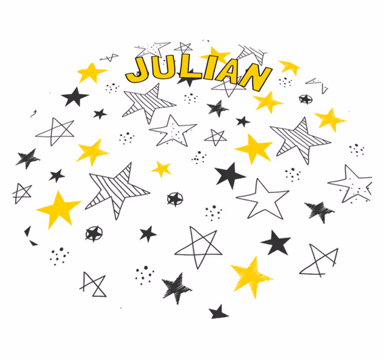 Personalized Starry Aesthetic custom vinyl rug - TenStickers