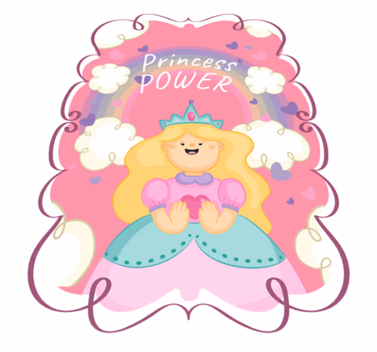 Princess Power Playmat kids vinyl rug - TenStickers