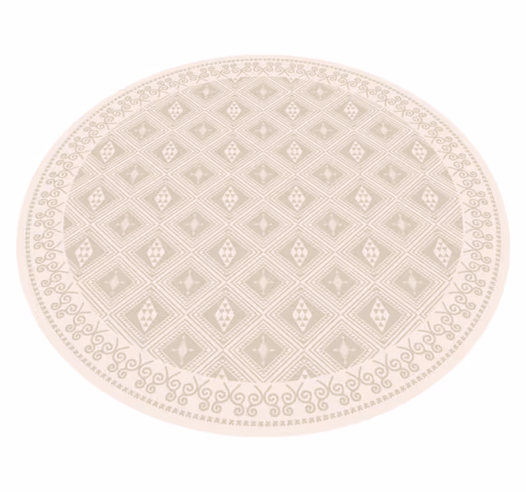 Tribal losanges beige vinyl rug - TenStickers